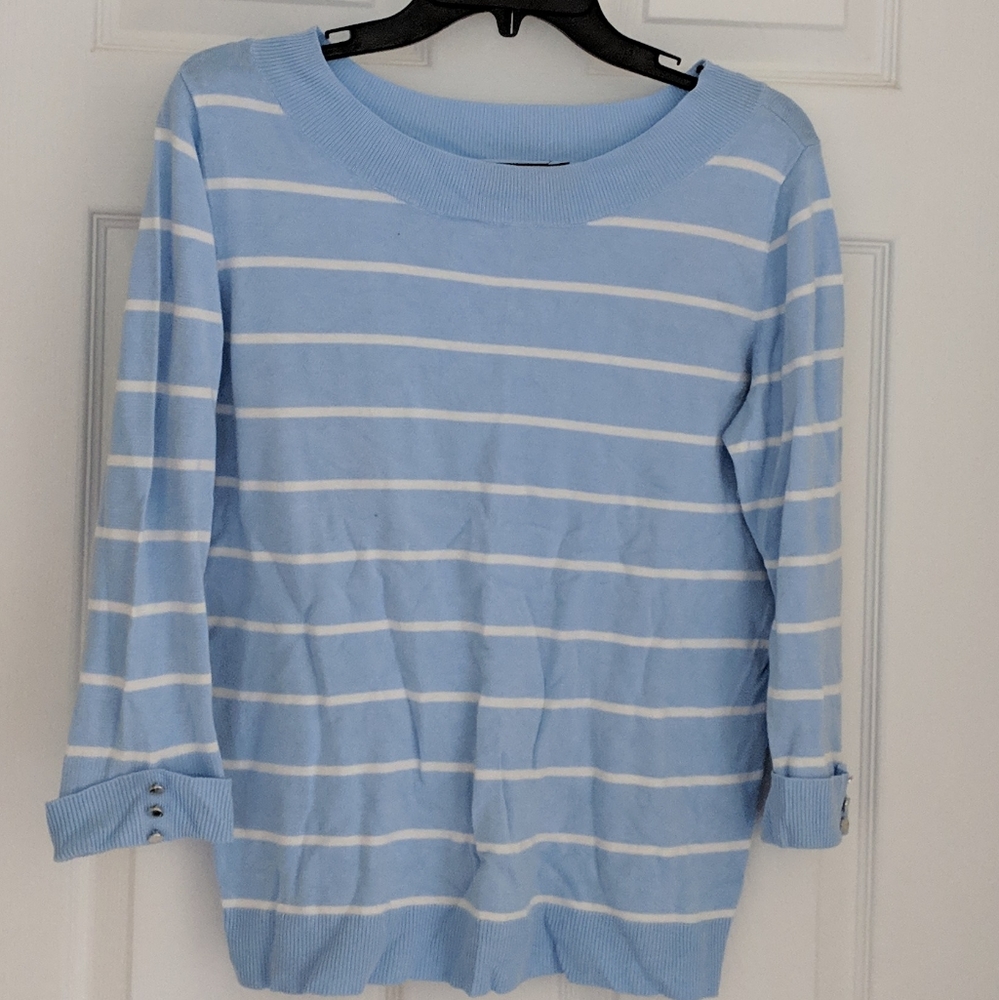 New York & Company Fitted Boat Neck Sweater
